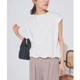 オフホワイト | 軽撥水 防汚ドロストヘムフレンチスリーブTシャツ Tシャツ | Pierrot