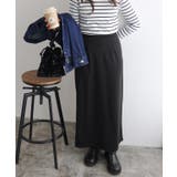 ブラック | スーパーストレッチIラインスカート スカート ストレッチ | Pierrot