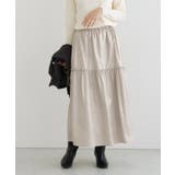 ベージュ | シャイニーギャザースカート スカート ギャザー切り替え | Pierrot