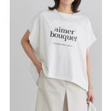 オフホワイト×ブラック | パールロゴドルマンコットンTシャツ Tシャツ 綿100% | Pierrot