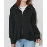 ブラック | 【UV 接触冷感】多機能フレアパーカー UV対策 | Pierrot