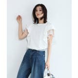 チュールドッキングフレアコットンTシャツ Tシャツ 綿100% | Pierrot | 詳細画像19