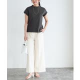 コットンリブメローフレンチTシャツ Tシャツ 綿100％ | Pierrot | 詳細画像25 