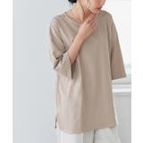 綿100%ラウンドヘムチュニックTシャツ 大人 雰囲気 | Pierrot | 詳細画像18 