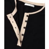 ヘンリーネック配色ニットワンピース 配色 ヘンリーネック | Pierrot | 詳細画像10