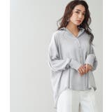 シルバーグレー | マットサテンオーバーサイズシャツ シャツ ブラウス サテン 長袖 ボリューム | Pierrot