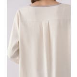 配色キーネックブラウス ブラウス 配色ブラウス | Pierrot | 詳細画像5 