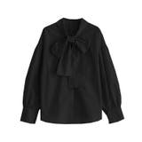 ブラック | マルチwayビッグリボンブラウス ブラウス リボン 2way リボン 秋 秋服 | Pierrot