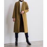 メルトンノーカラーコート コート ノーカラー メルトン アウター ロング 厚手 | Pierrot | 詳細画像19 