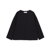 ブラック | メルトンノーカラーショートコート ショートコート ノーカラー | Pierrot