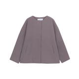 モカ | メルトンノーカラーショートコート ショートコート ノーカラー | Pierrot