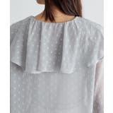 シアードットフリルカラーブラウス ブラウス シアー素材 | Pierrot | 詳細画像5 