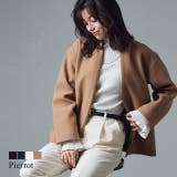 メルトンVネックノーカラーショートコート コート ショートコート | Pierrot | 詳細画像1
