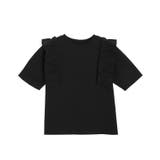 ブラック | ポンチフリルショルダーカットソー カットソー フリル | Pierrot