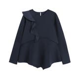 ネイビー | フリルドッキングダンボールフレアプルオーバー プルオーバー フリル | Pierrot