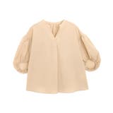 ベージュ | 防シワ接触冷感スキッパーブラウス ブラウス スキッパー | Pierrot