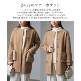 2wayファーポケットノーカラーコート コート アウター | Pierrot | 詳細画像4