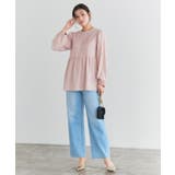 パールボタンピンタックペプラムブラウス ブラウス ウエストギャザー | Pierrot | 詳細画像19 