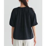 シアーチェックショルダーカットブラウス ブラウス シアー素材 | Pierrot | 詳細画像8 