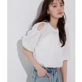 シアーチェックショルダーカットブラウス ブラウス シアー素材 | Pierrot | 詳細画像13 