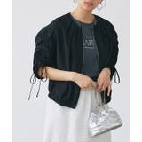 ブラック | ドロストショルダーブルゾン ブルゾン リネンタッチ | Pierrot