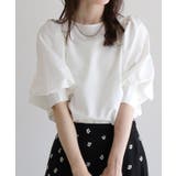 オフホワイト | ボリュームパフスリーブブラウス ブラウス パフスリーブ | Pierrot