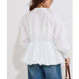 バンドカラーバルーンペプラムブラウス ブラウス ペプラム | Pierrot | 詳細画像24 