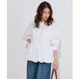 バンドカラーバルーンペプラムブラウス ブラウス ペプラム | Pierrot | 詳細画像25 