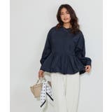 バンドカラーバルーンペプラムブラウス ブラウス ペプラム | Pierrot | 詳細画像19 