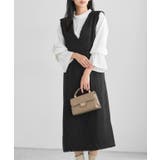 ブラック | ツイードVネックジャンパースカート ジャンパースカート ジャンスカ | Pierrot