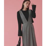 チェック/ブラック | 無地と柄から選べるラップ風ジャンパースカート ジャンパースカート ジャンスカ | Pierrot