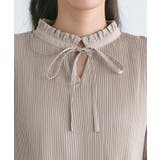 消しプリーツフリルネックブラウス フリル 上品 | Pierrot | 詳細画像5 