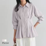 とろみウエストタックブラウス 滑らか きれいめ | Pierrot | 詳細画像1