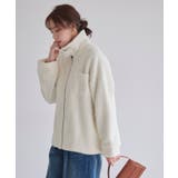 オフホワイト | ブークレステンカラーミドル丈コート コート ミドル丈 | Pierrot