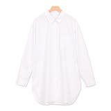 ホワイト | ポケット付きシンプルシャツトップス シャツ レイヤード サイドスリット | Pierrot