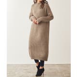 ベージュ | ハイネックロングニットワンピース ニット ニットワンピ ニットワンピース | Pierrot