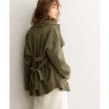 グレージュ | オーバーサイズショートジャケット トレンチ アウター ショートアウター ジャケ | Pierrot