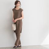 モカ | ロングリブニットセットアップ ロング リブ ニット リブニット ニットパンツ | Pierrot