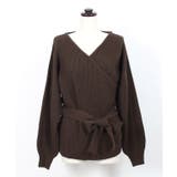 カシュクールデザインニット ニット カシュクール カシクール ワイドリブ リブ | Pierrot | 詳細画像4 