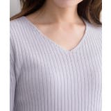 選べるネック綿混半袖リブニット リブニット セーター ニット Vネック ボート | Pierrot | 詳細画像5