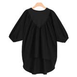 ブラック | ドッキングギャザーブラウス ブラウス ドッキング ギャザー | Pierrot