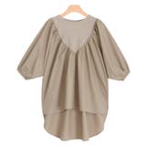 グレージュ | ドッキングギャザーブラウス ブラウス ドッキング ギャザー | Pierrot