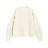 オフホワイト | 【来栖りんさん着用】ふんわりウォッシャブルボリューム袖ボトルネックニット ニット… | Pierrot
