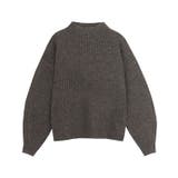 ブラウン | 【来栖りんさん着用】ふんわりウォッシャブルボリューム袖ボトルネックニット ニット… | Pierrot