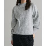 杢ライトグレー | 【来栖りんさん着用】ふんわりウォッシャブルボリューム袖ボトルネックニット ニット… | Pierrot