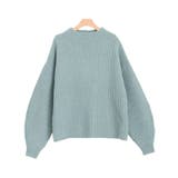 スモーキーアクア | 【来栖りんさん着用】ふんわりウォッシャブルボリューム袖ボトルネックニット ニット… | Pierrot