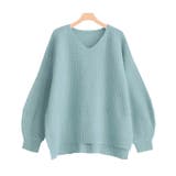 アクア | 選べるふんわりウォッシャブルボリューム袖ニット ニット セーター | Pierrot