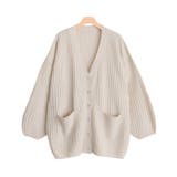 アイボリー | リラクシーリブニットカーディガン カーディガン カーデ ニット | Pierrot