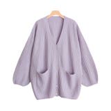 ペールパープル | リラクシーリブニットカーディガン カーディガン カーデ ニット | Pierrot