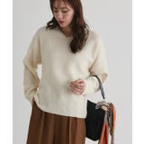 アイボリー | ネックが選べるウールライクニット ニット ネックが選べる | Pierrot